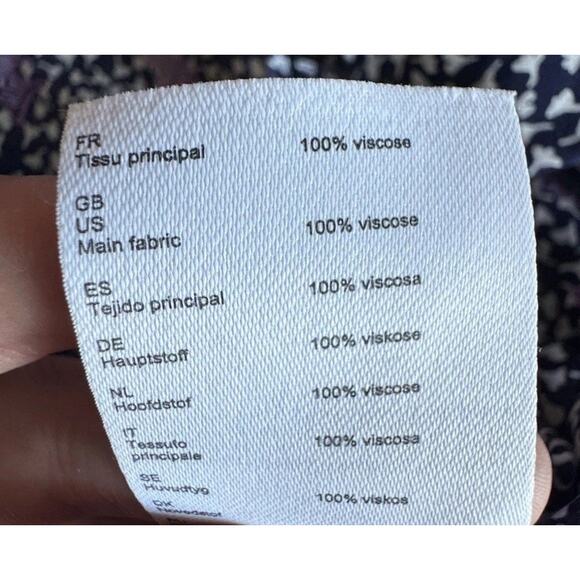 Maje Cipensa Printed Shirt Women’s Size 1 Short Sleeve Multi Color Print Buttons - Picture 7 of 7